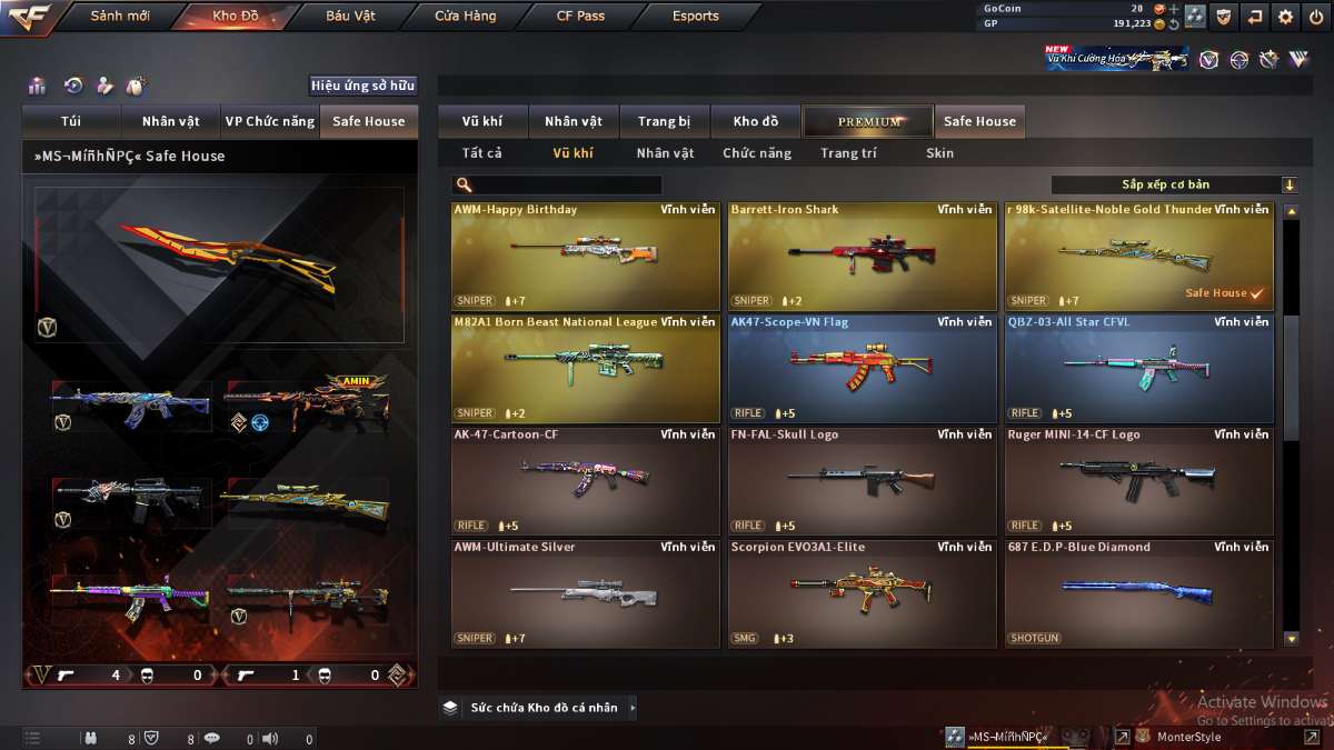 shop acc cf uy tin gia re